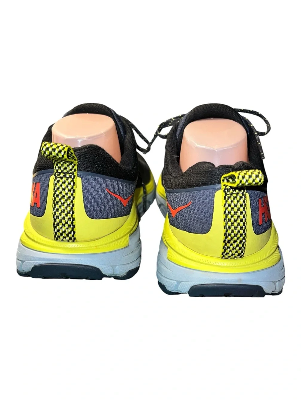 Hoka One One Black and Coral Trail Running Shoes